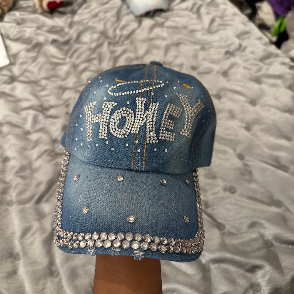 Baseball Cap with Rhinestones